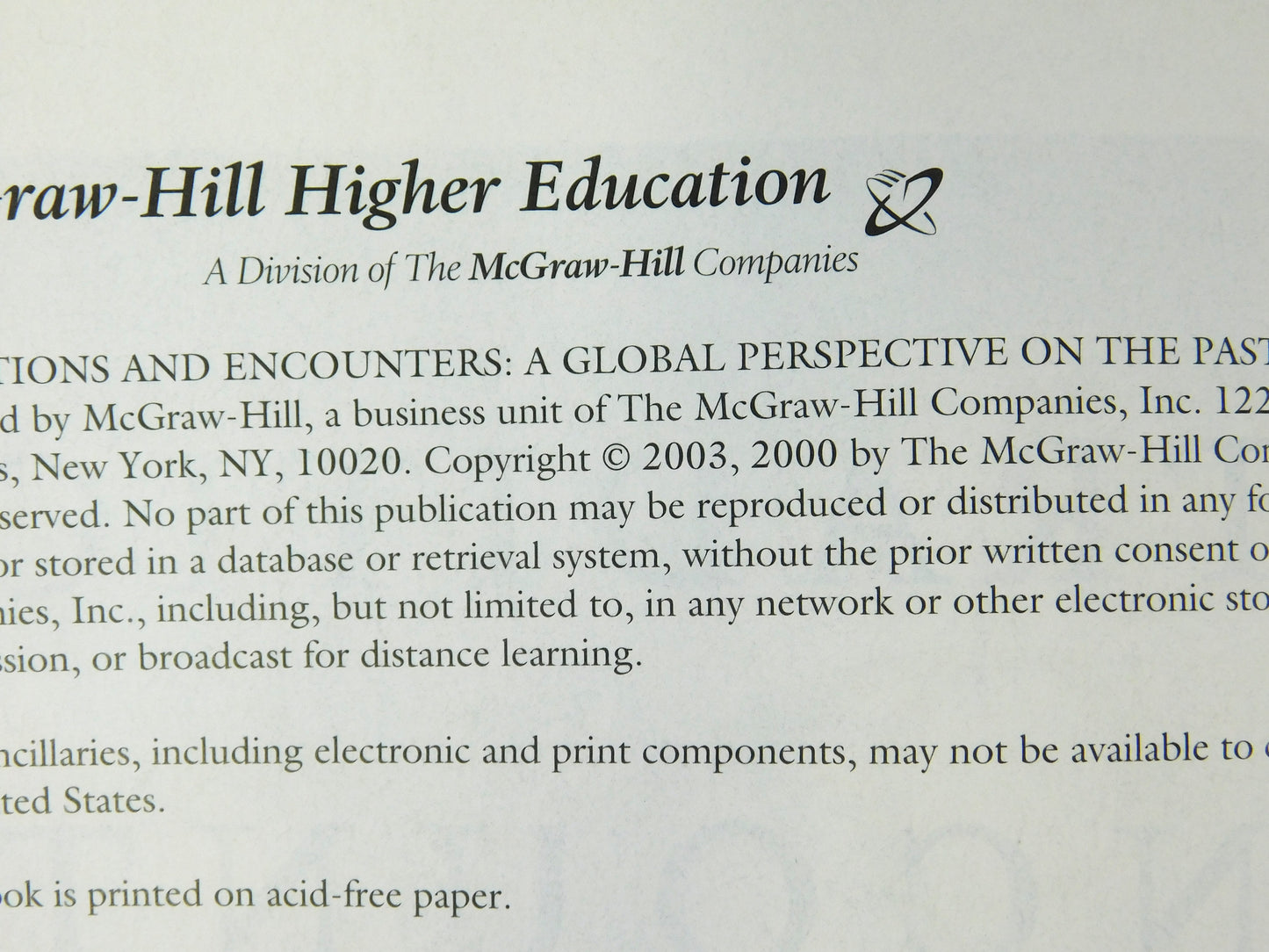 Traditions & Encounters: A Global Perspective on the Past