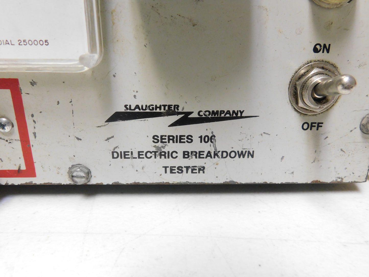 Vintage Slaughter Company Series 106-2.5W Dielectric Breakdown Tester Untested