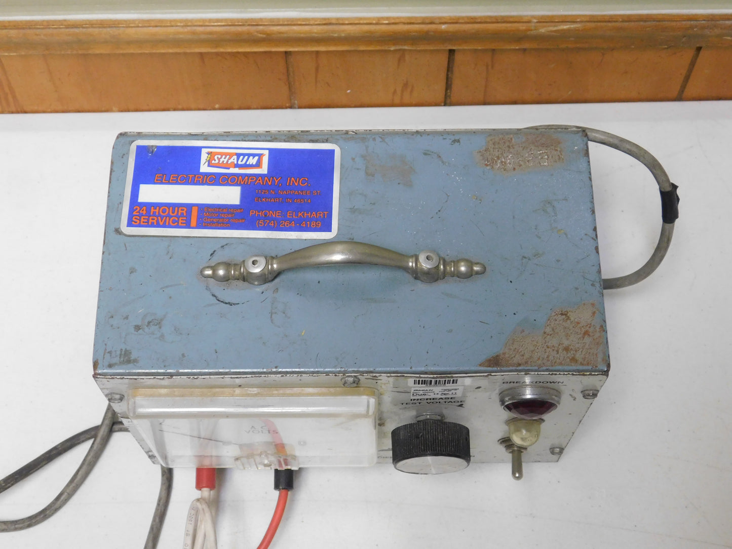Vintage Slaughter Company Series 106-2.5W Dielectric Breakdown Tester Untested