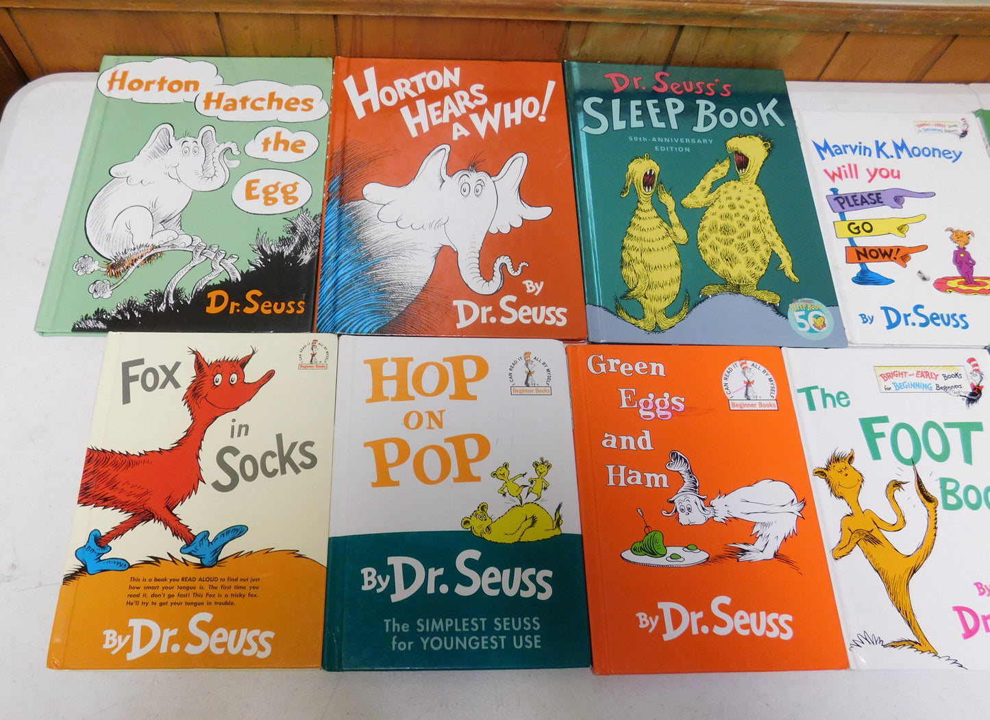 9 Dr. Seuss Books Sleep Book, Horton, Fox in Socks, Green Eggs, Cat in the Hat