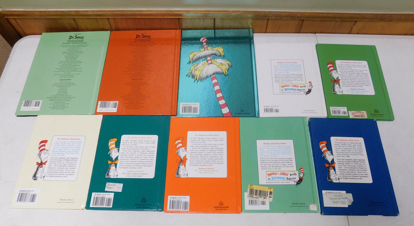 9 Dr. Seuss Books Sleep Book, Horton, Fox in Socks, Green Eggs, Cat in the Hat