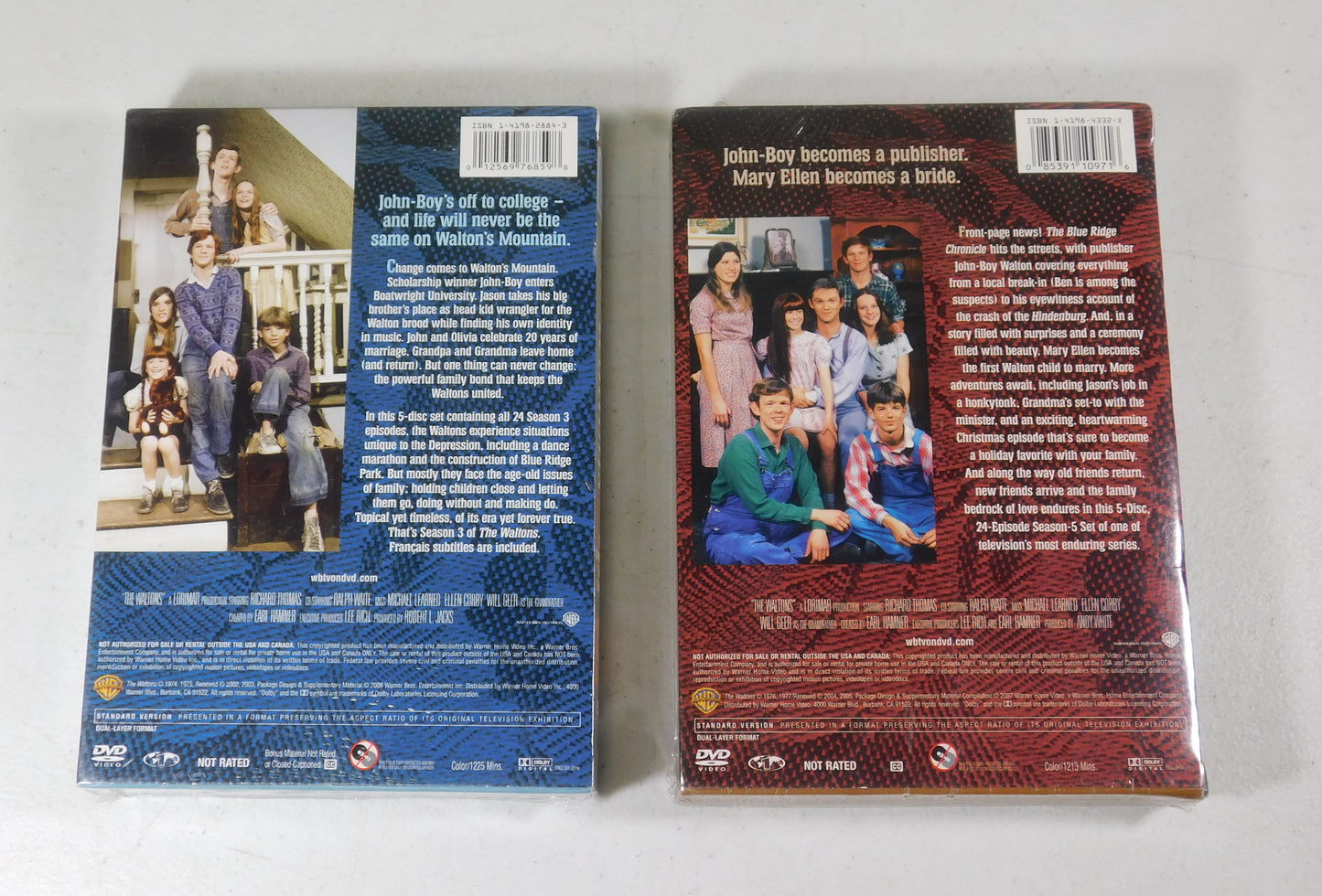 The Waltons Complete Season 3 and Season 5 Box Sets New