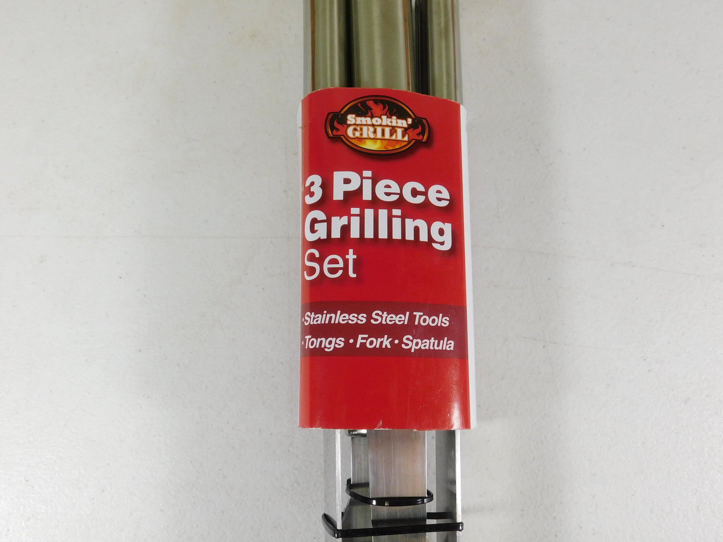 Smokin' Grill 3 Piece Grilling Set - Tongs, Fork, Spatula