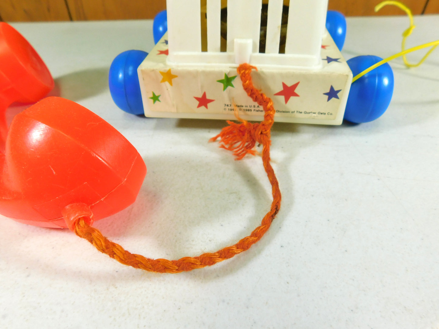 Vintage Fisher-Price Rotary Dial Chatter Phone Pull Toy Telephone