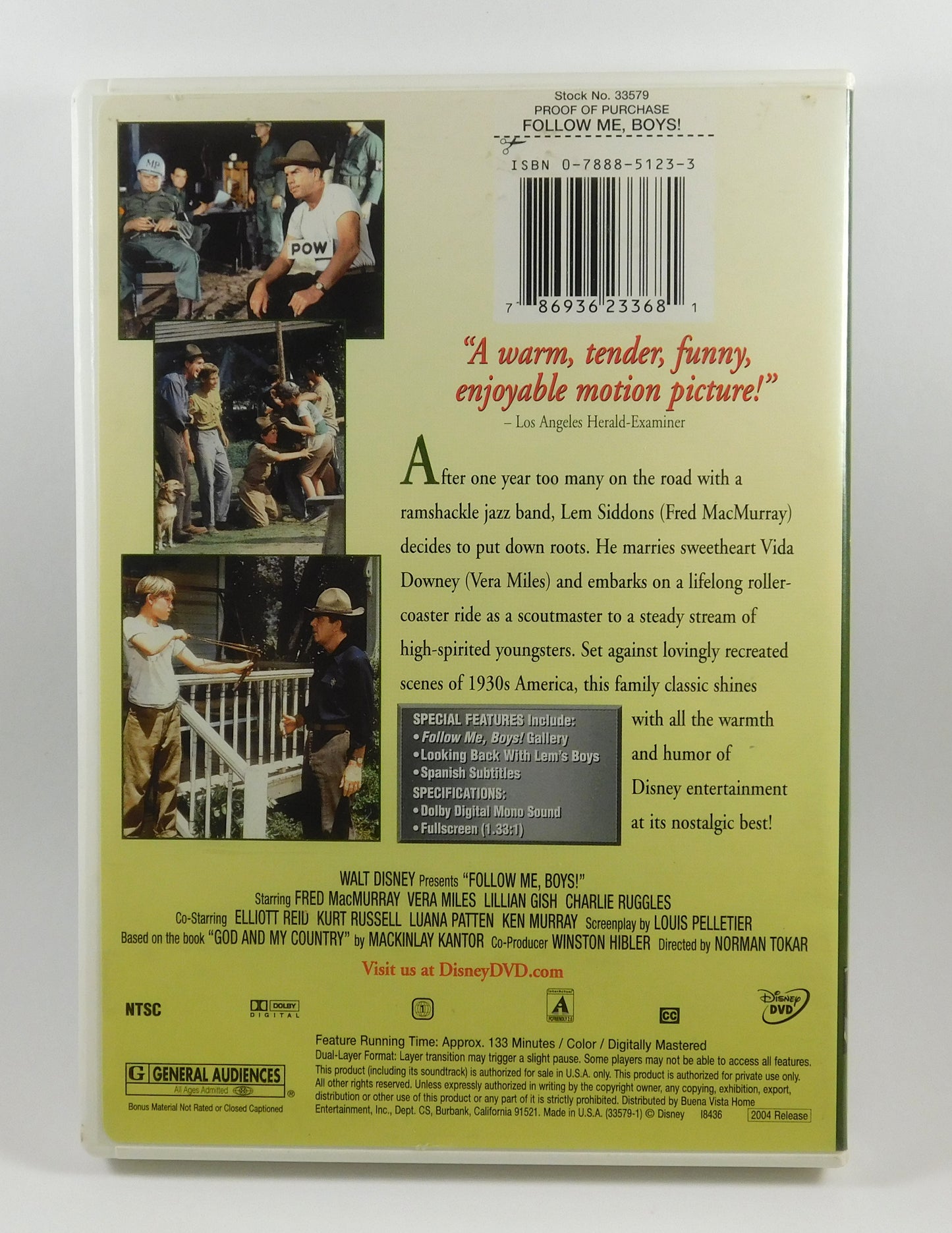 Follow Me, Boys! (DVD, 1966)