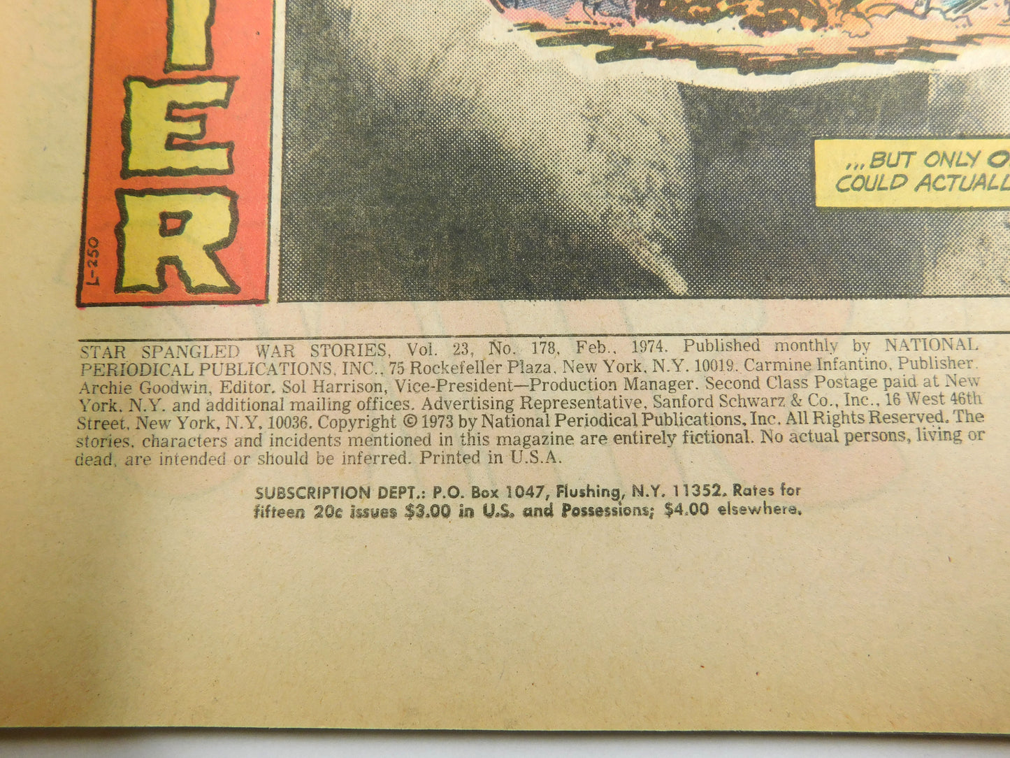 Two Vintage DC Comic Books Star Spangled War Stories 178 and 184
