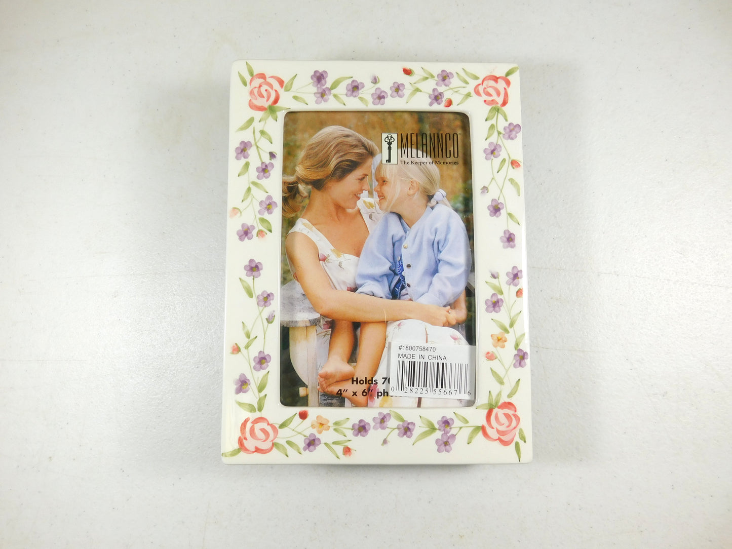 Melannco Handpainted Floral Photo Album Rose Detail - Holds Seventy 4x6 Photos