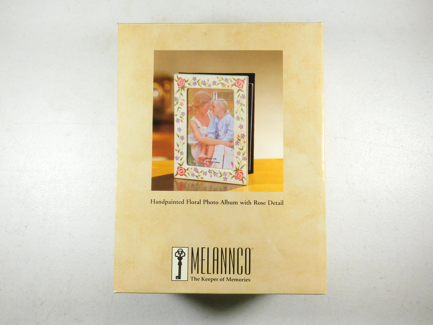 Melannco Handpainted Floral Photo Album Rose Detail - Holds Seventy 4x6 Photos