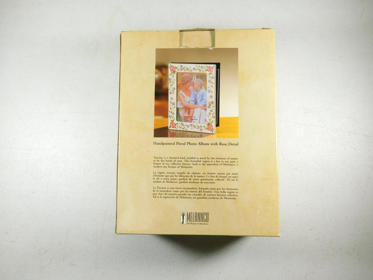 Melannco Handpainted Floral Photo Album Rose Detail - Holds Seventy 4x6 Photos