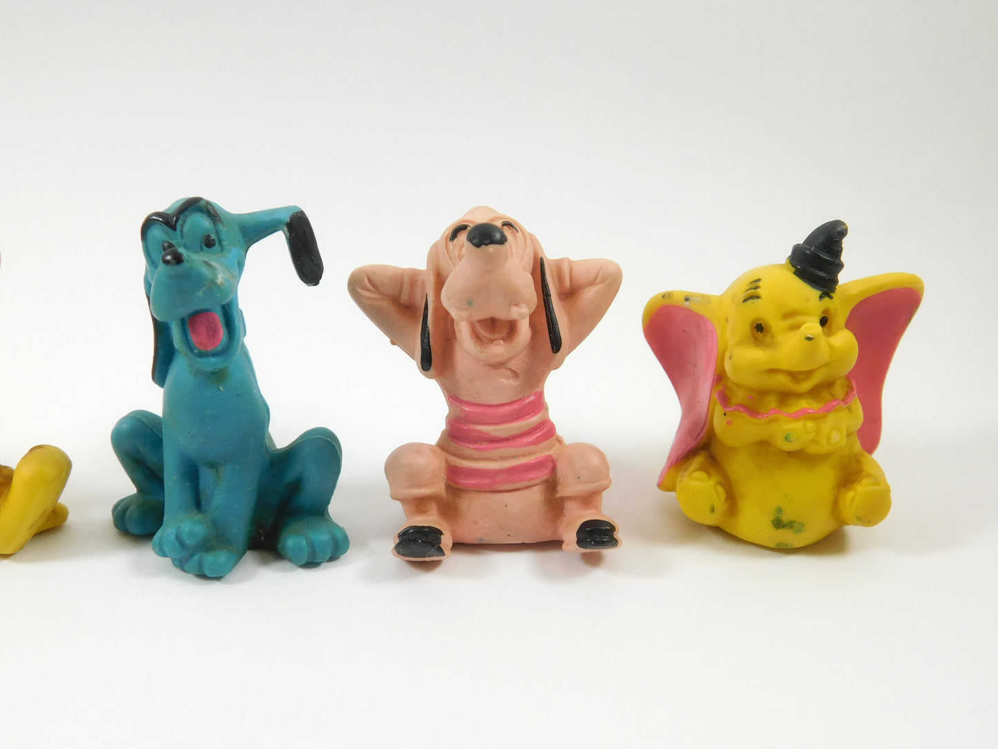 Set of 5 Disney Rubber Erasers Pluto, Goofy, Dumbo, Donald, Mickey