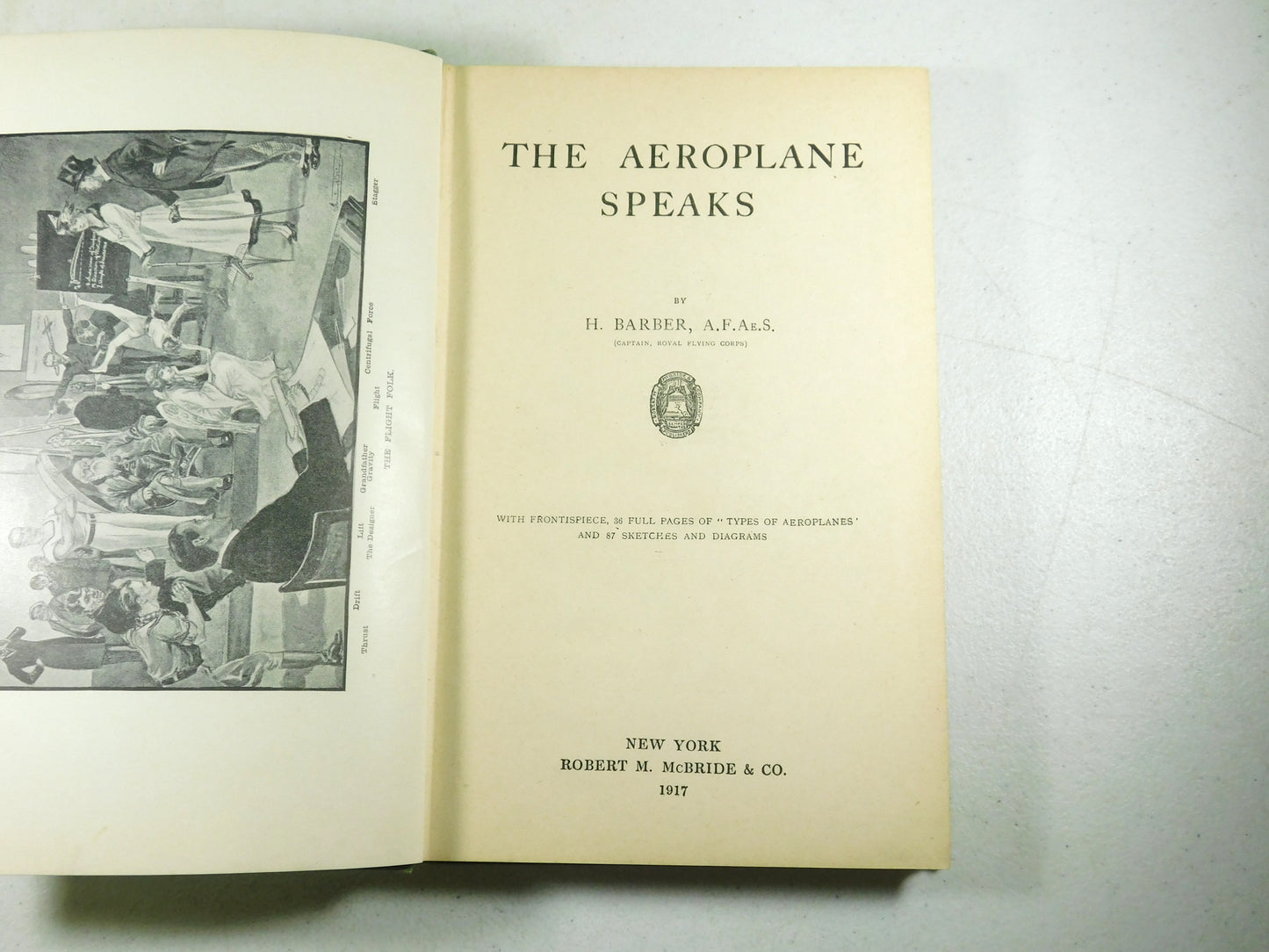 Vintage 1917 The Aeroplane Speaks by H. Barber Book