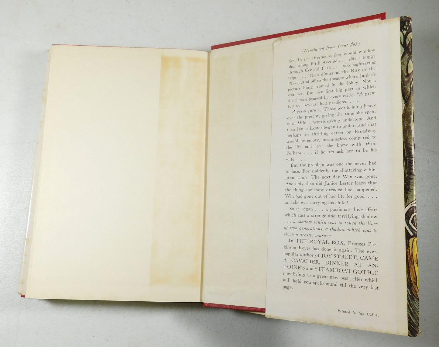 Vintage 1954 The Royal Box by Frances Parkinson Keyes Book