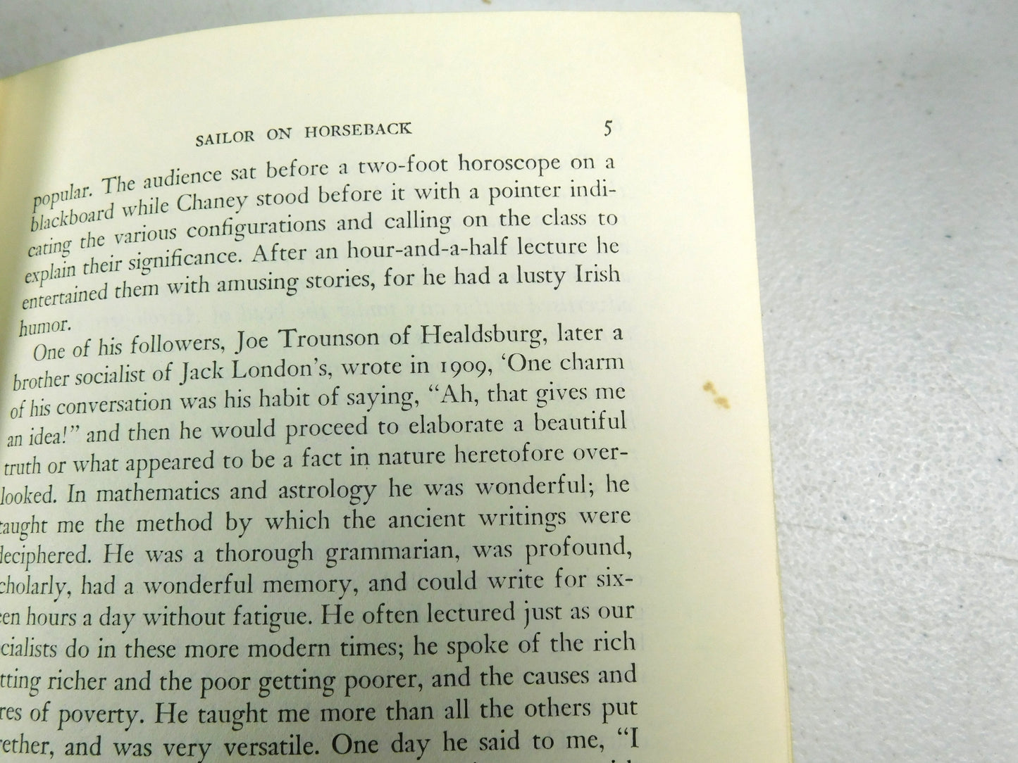 Jack London Sailor on Horseback by Irving Stone Vintage 1938 Book