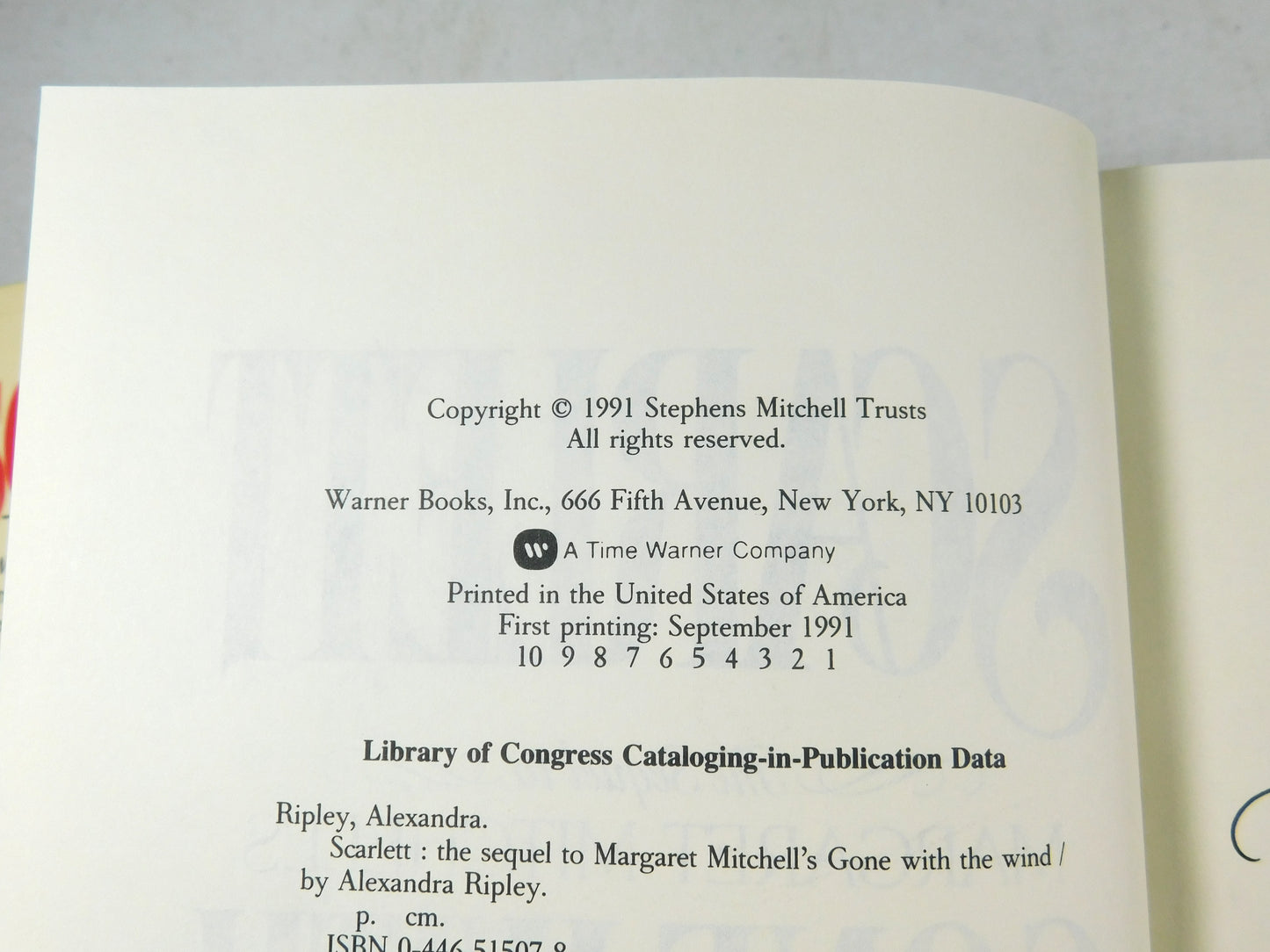 Scarlett: Sequel to Gone with the Wind 1991 Hardcover by Alexandra Ripley