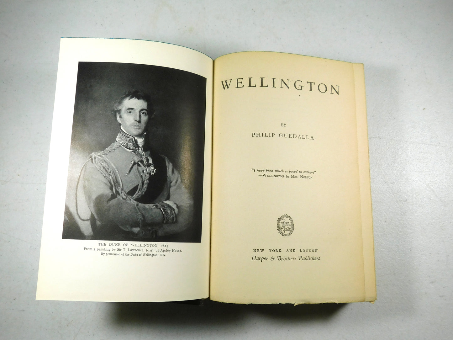 Vintage 1931 Wellington by Philip Guedalla Hardcover Book