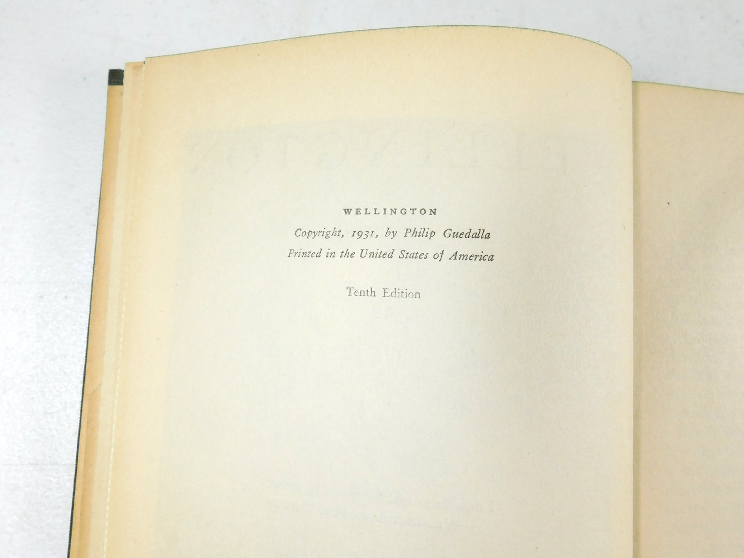 Vintage 1931 Wellington by Philip Guedalla Hardcover Book