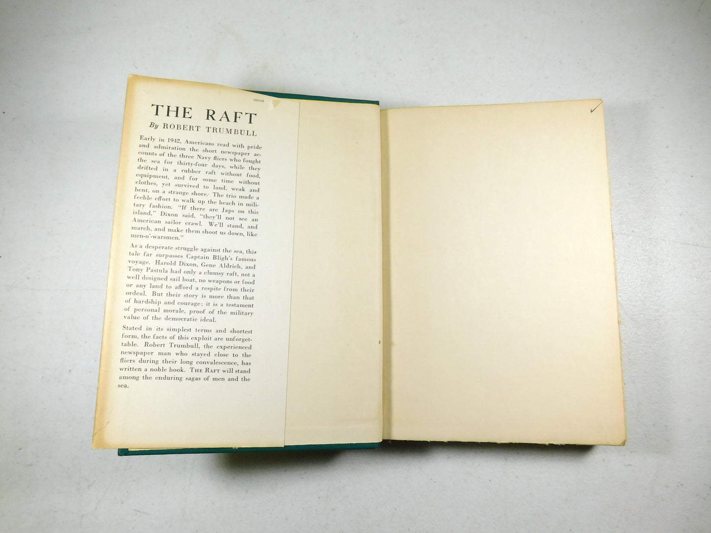 Vintage 1942 The Raft by Robert Trumbull Hardcover Book