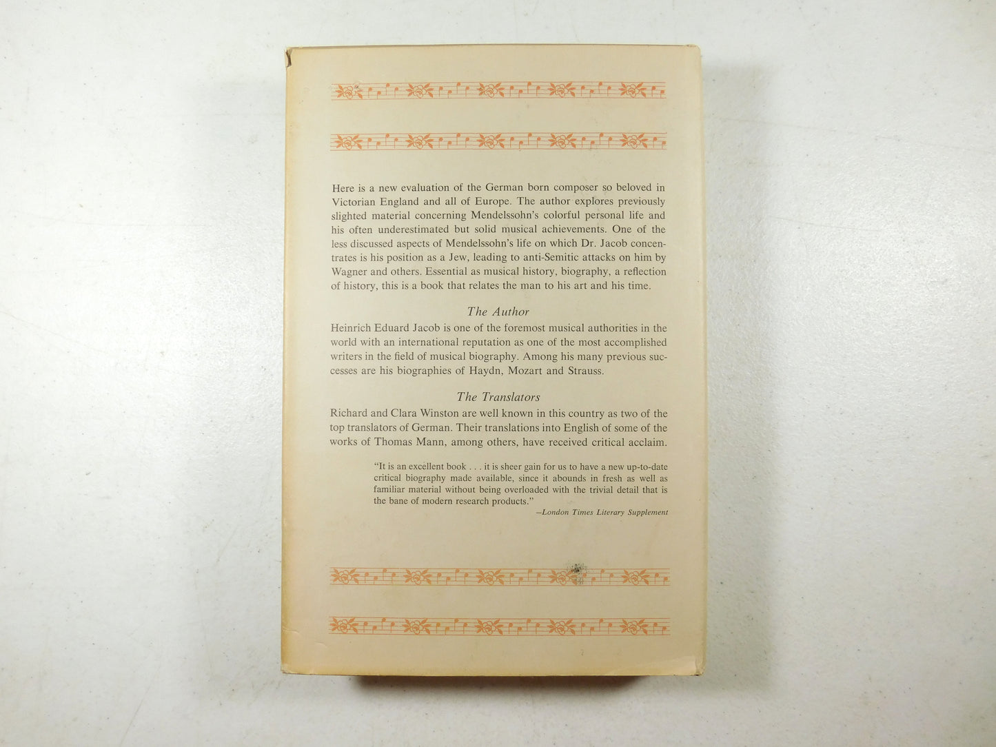 1963 Felix Mendelssohn and His times by Heinrich Eduard Jacob