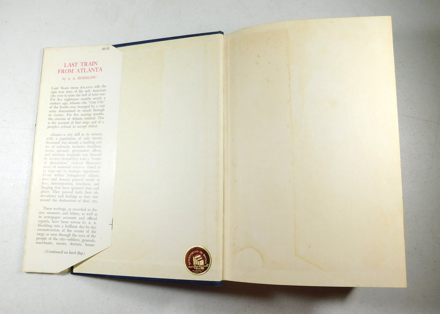 Vintage 1958 Last Train From Atlanta by A. A. Hoehling