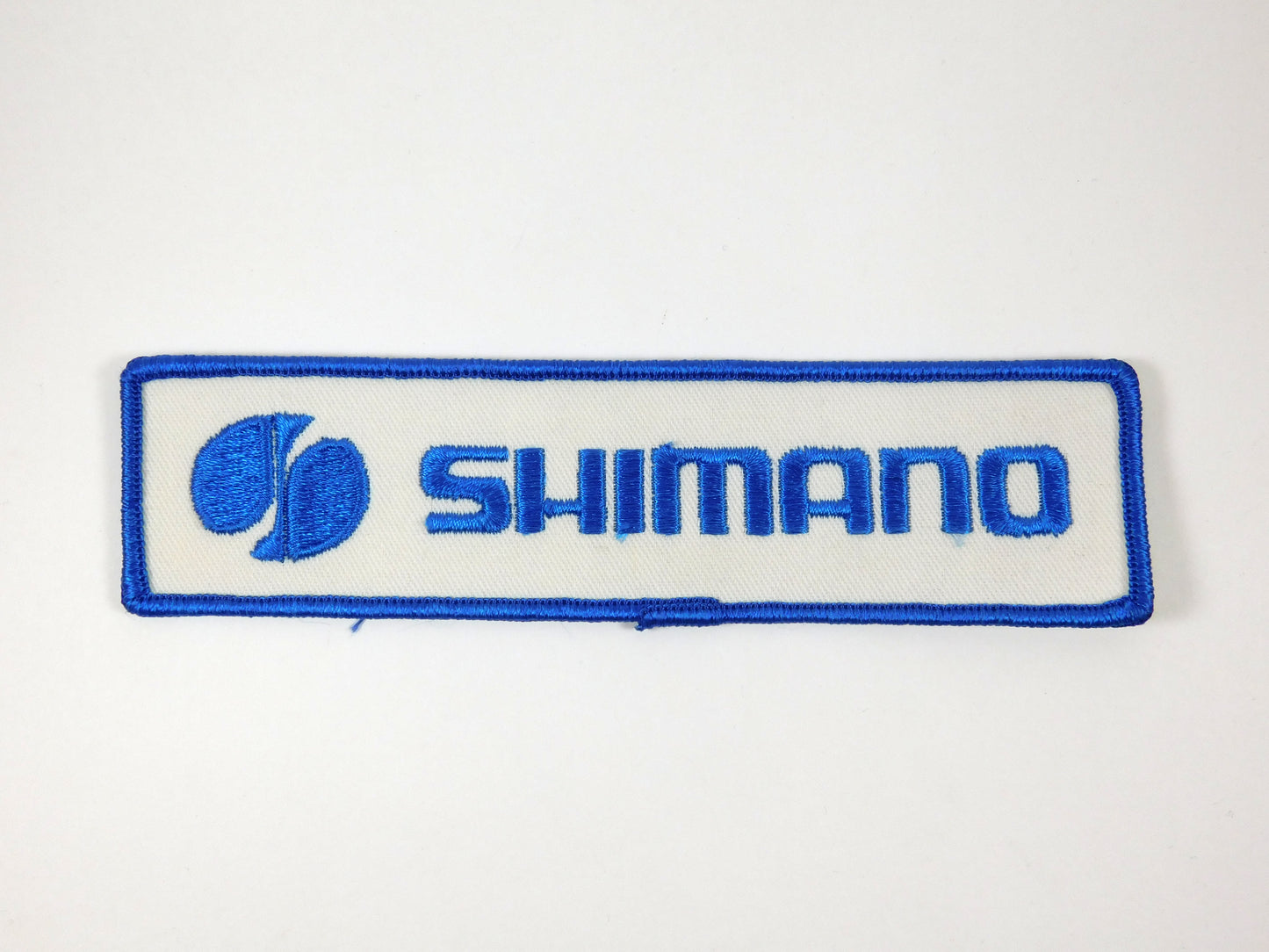 Vintage Blue and White Shimano Fishing Reels 6" Patch