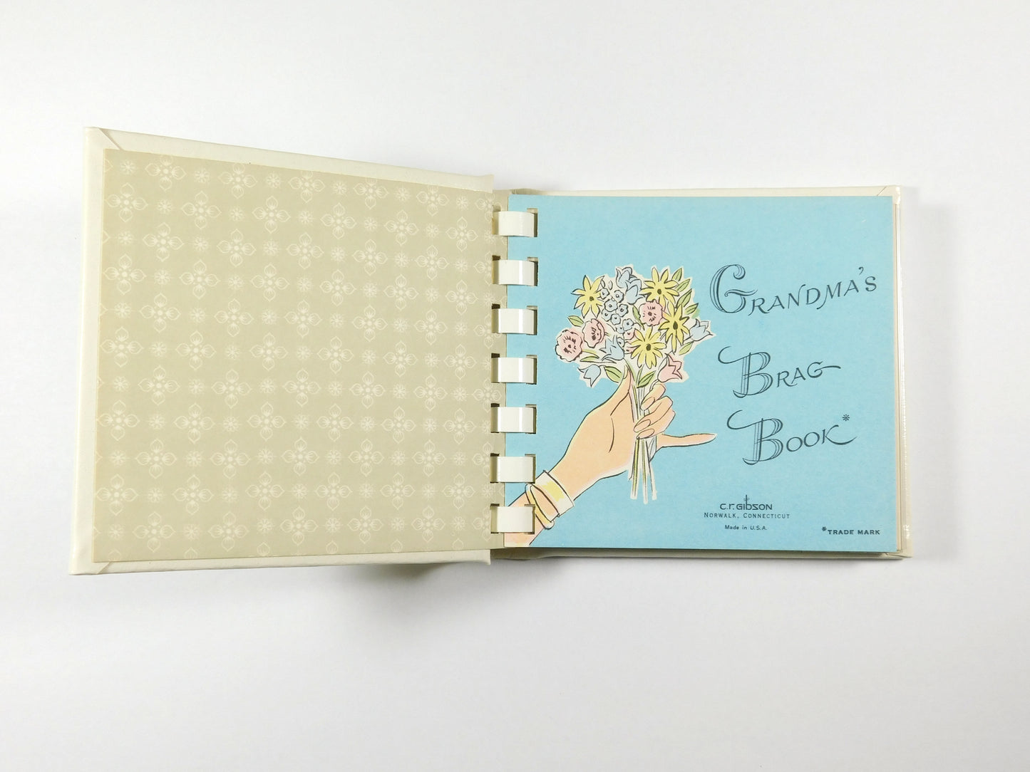 Vintage White Grandma's Brag Book Miniature Photo Album