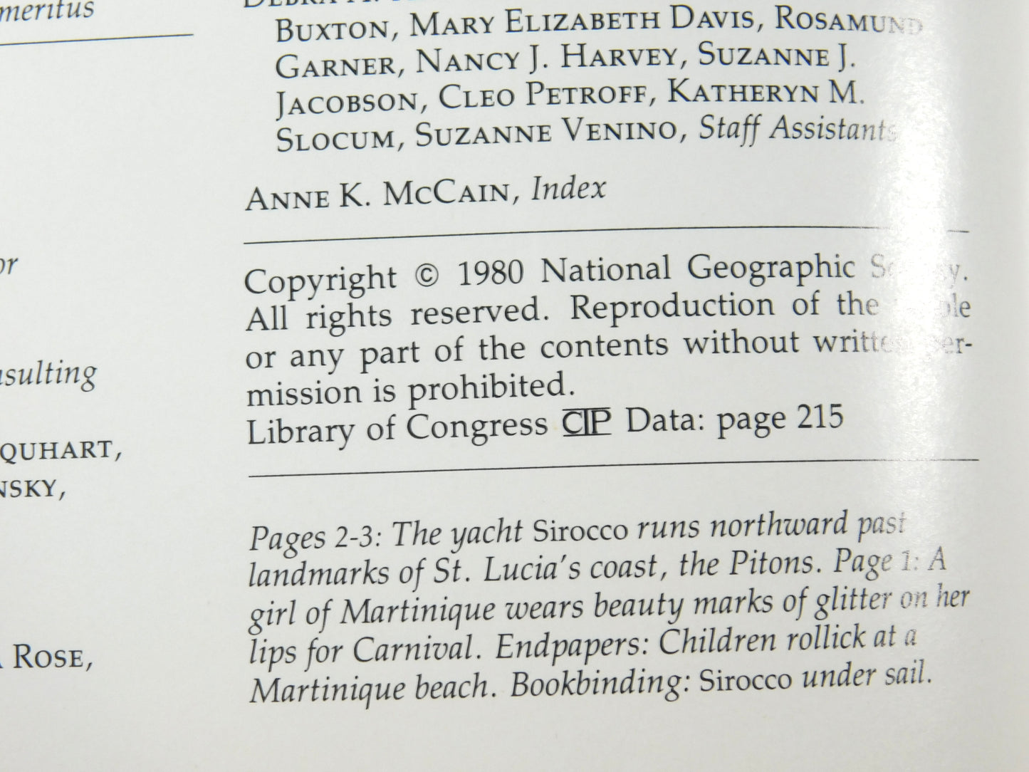 Vintage 1980 Isles of the Caribbean National Geographic Book