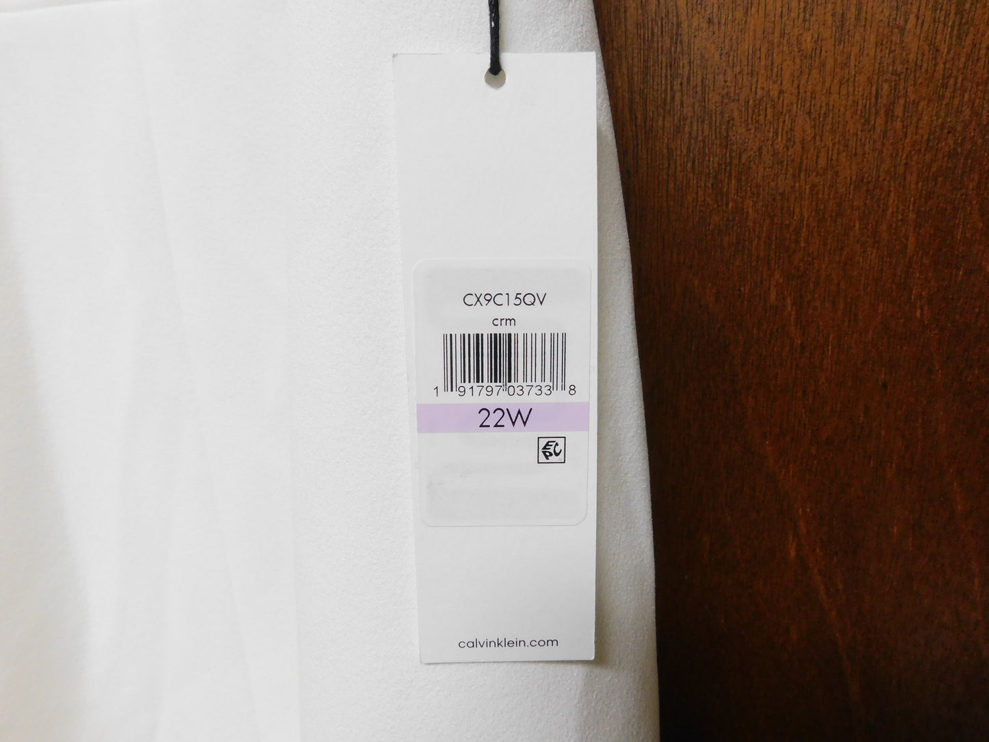 White Calvin Klein 22W Dress