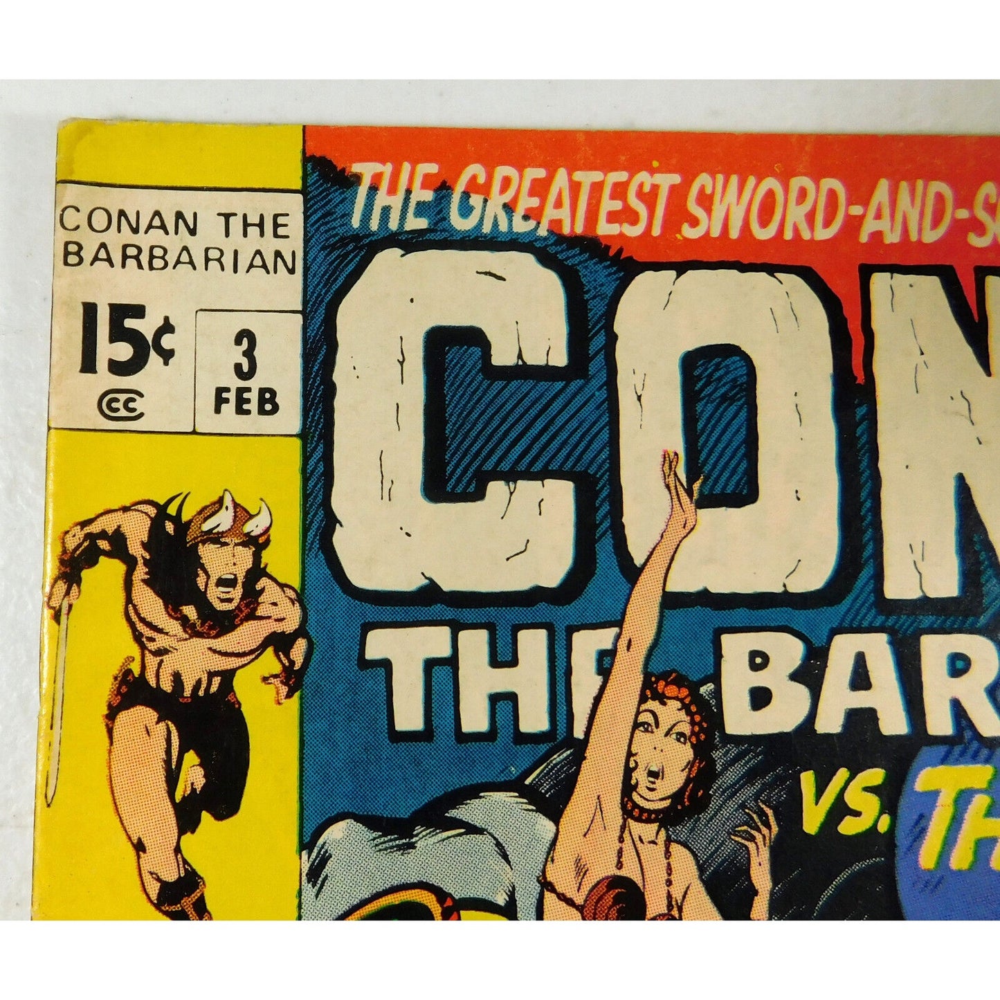 Vintage 1970 Conan The Barbarian #3 Feb The Grim Grey God Marvel Comic Book