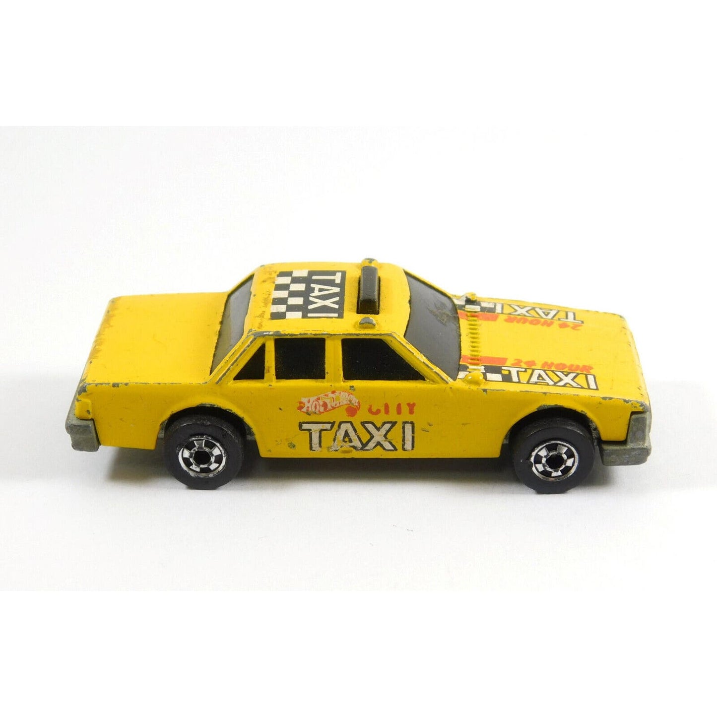 Vintage 1983 Hot Wheels Yellow Taxi Cab Crack Up Super Blaster