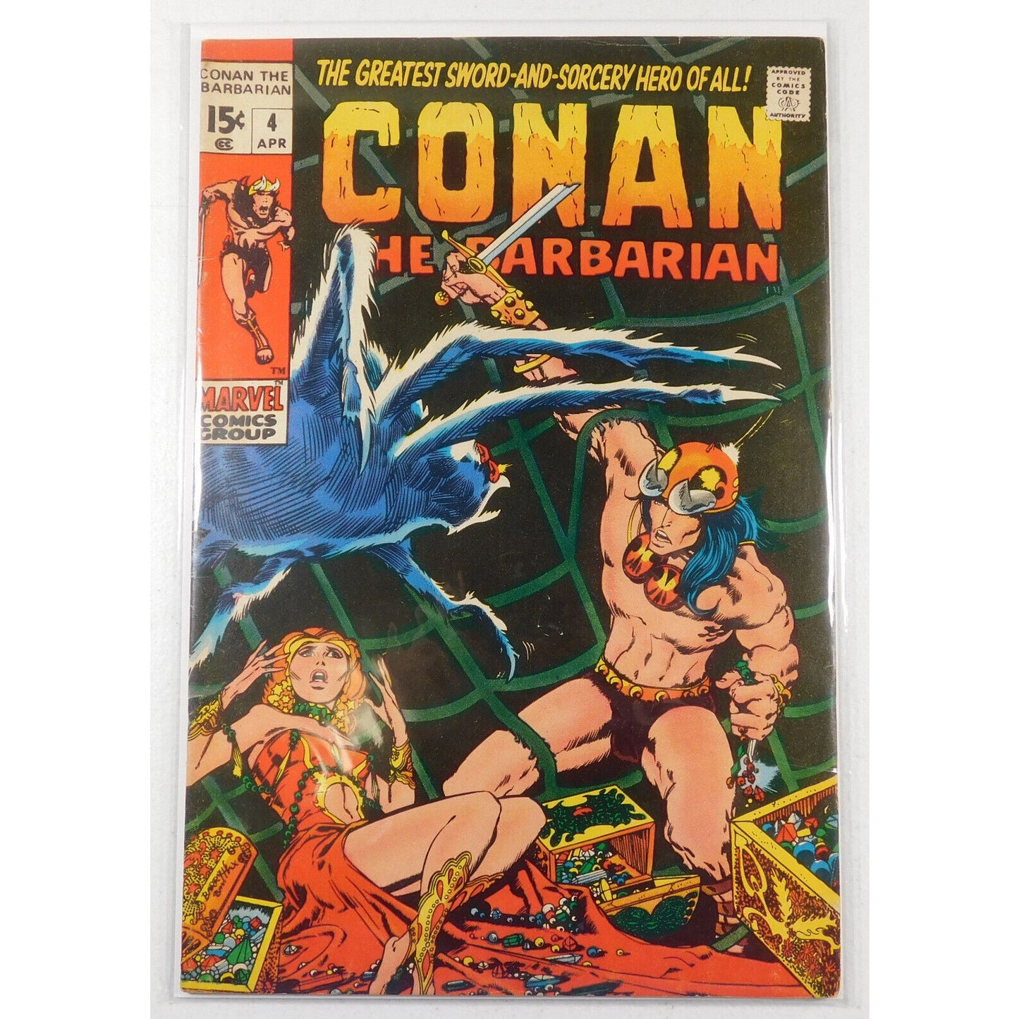 Vintage 1971 Conan The Barbarian #4 Apr Marvel Comic Book