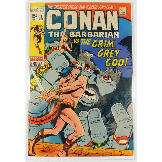 Vintage 1970 Conan The Barbarian #3 Feb The Grim Grey God Marvel Comic Book