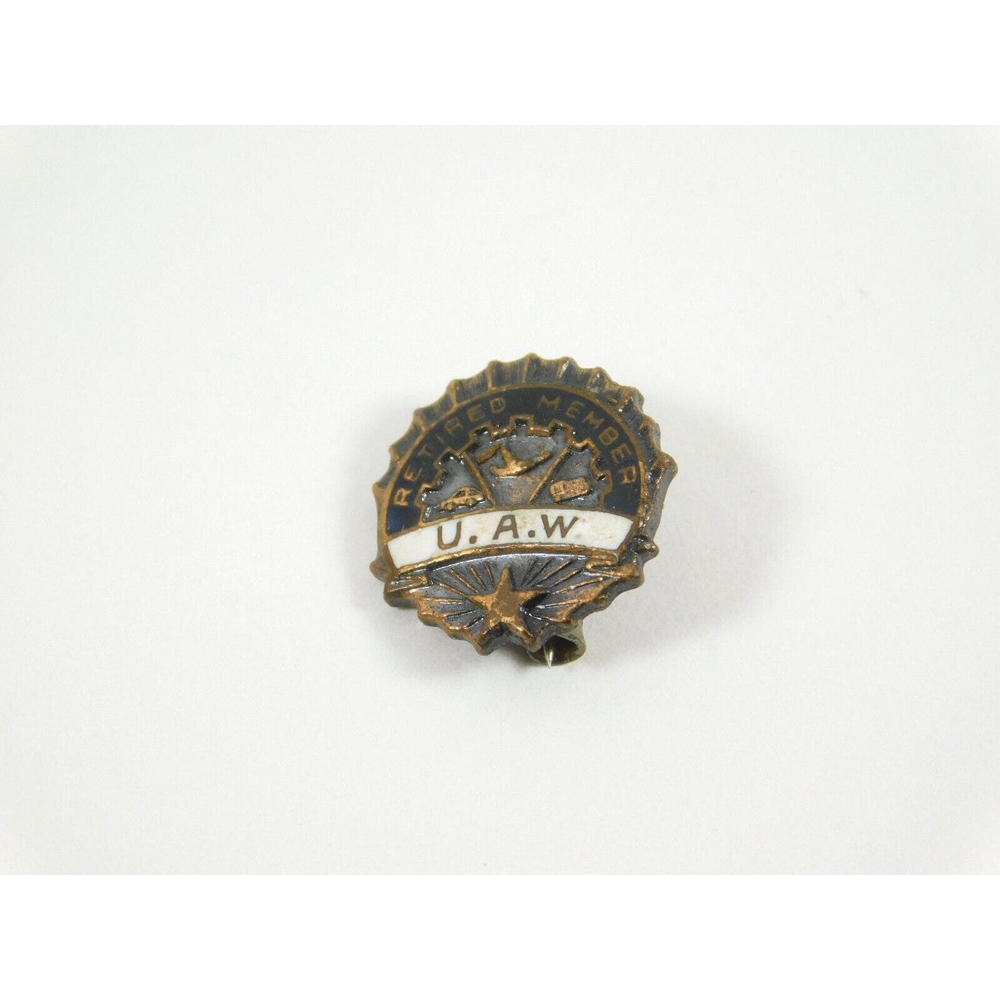 2 UAW Lapel Pins 25 Year Member