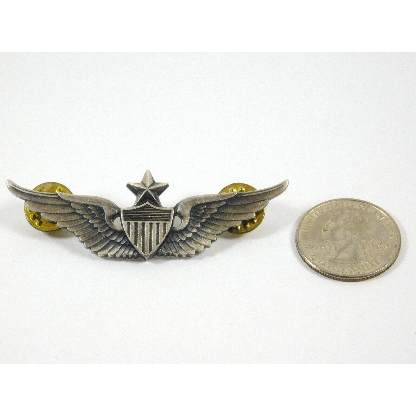 Vintage Simon G1 Sterling Military Pilot Wings Pin Badge