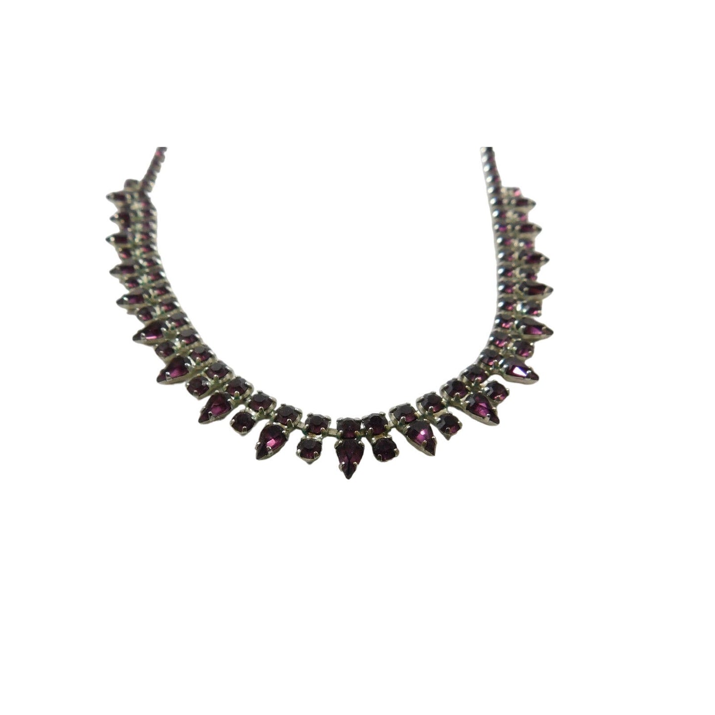 Vintage B David Purple Rhinestone Necklace