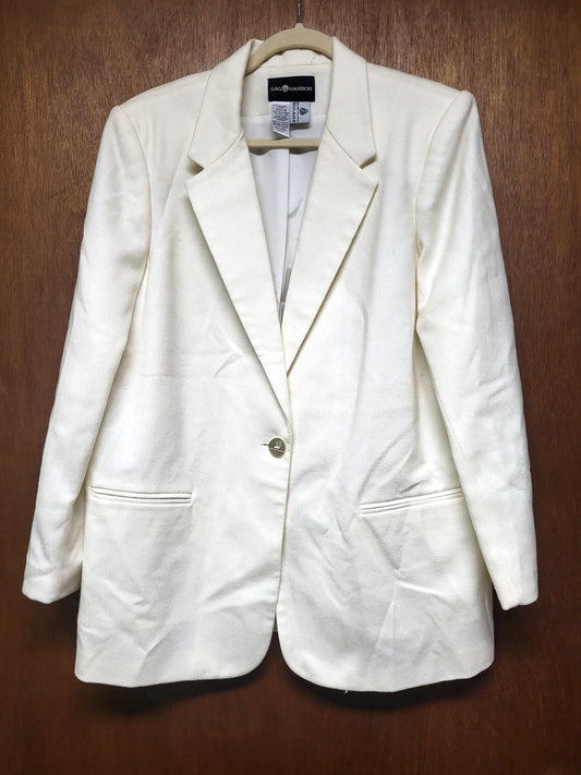 Vintage Sag Harbor Cream Wool Jacket Size 16