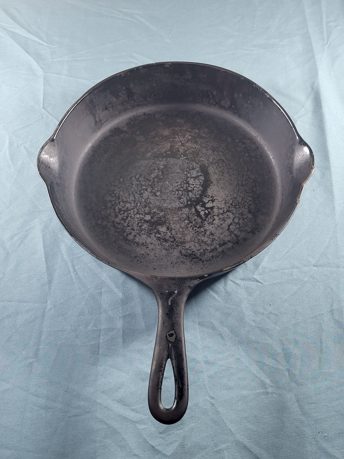 Vintage Griswold No. 7 Cast Iron Pan Skillet Erie PA 701 F