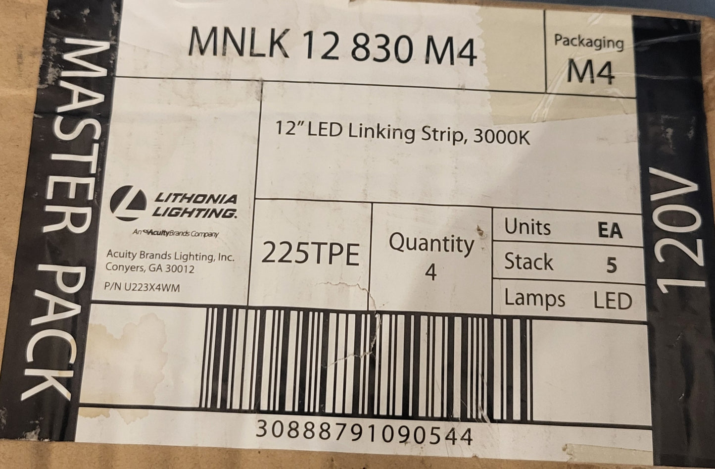 4 Lithonia Lighting 12" Linkable LED Strip Lights