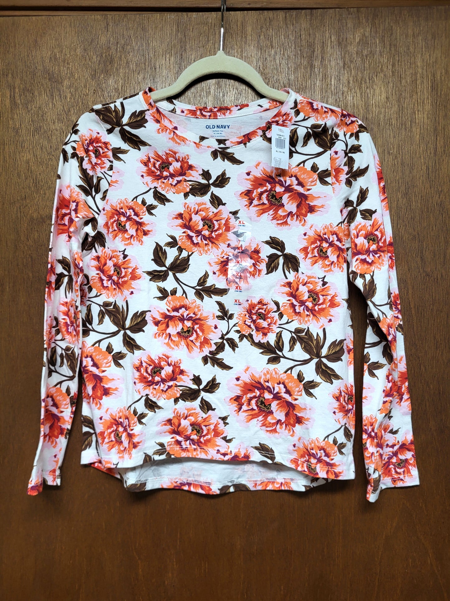 Old Navy Girls Long Sleeve Floral Shirt New