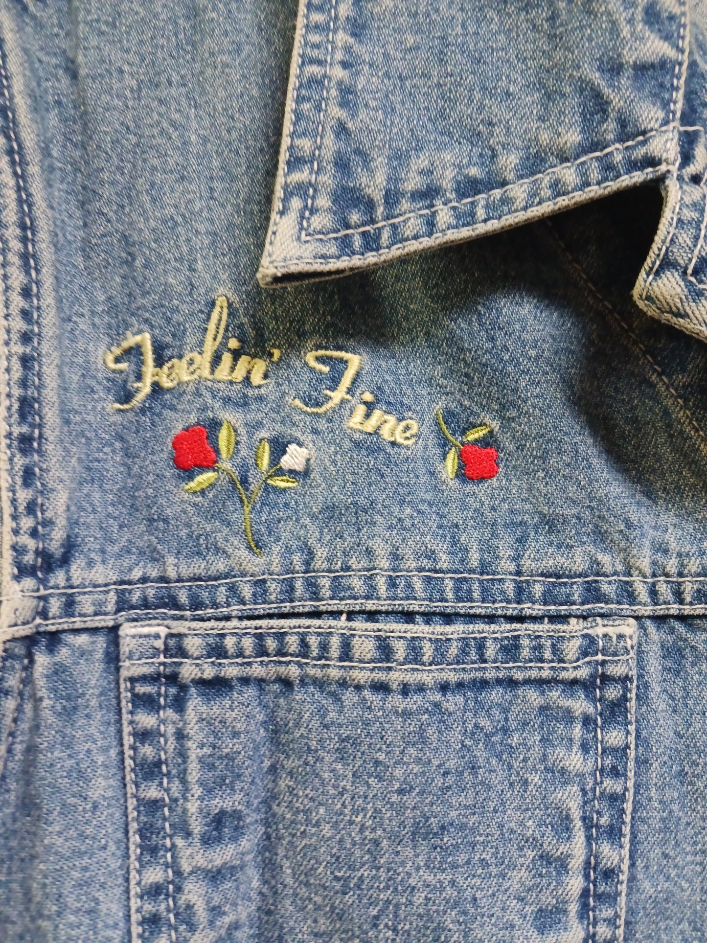 Mickey Unlimited Feelin' Fine Denim Vest Size 3XL