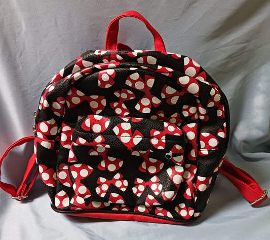 Disney Parks Mini Mouse Mini Backpack with Red Bows