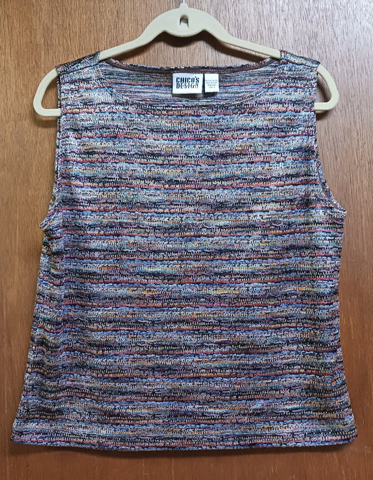 Chico's Multicolor Sleeveless Tank Top Size 3
