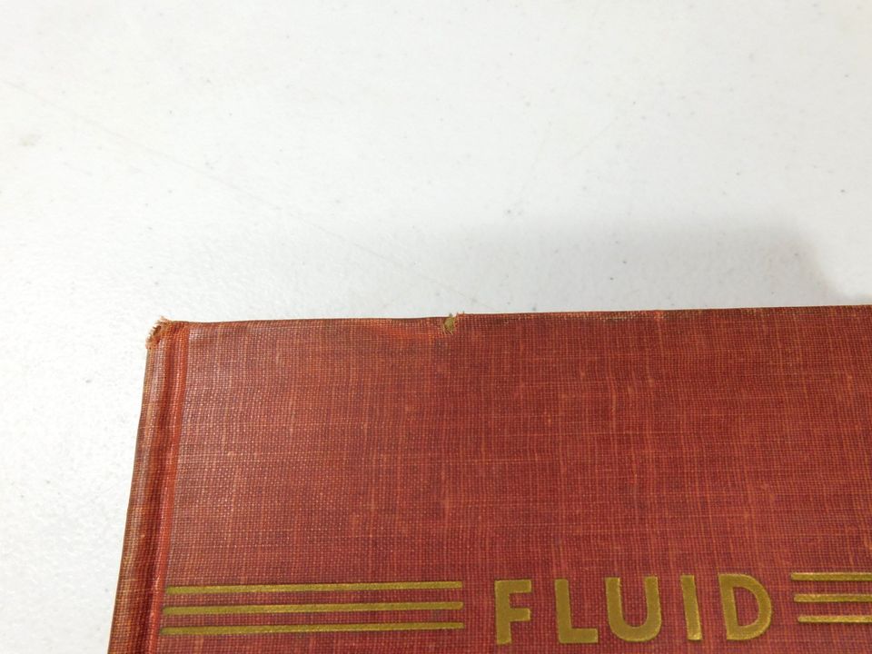 Vintage 1943 Fluid Mechanics Binder Book