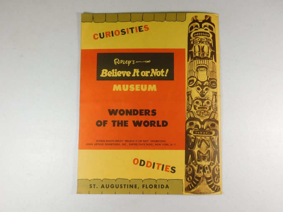 Vintage Ripley's Believe It or Not! Museum Souvenir Book St. Augustine, Florida