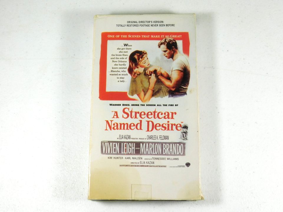 Vintage 1992 A Streetcar Named Desire VHS Tape Movie