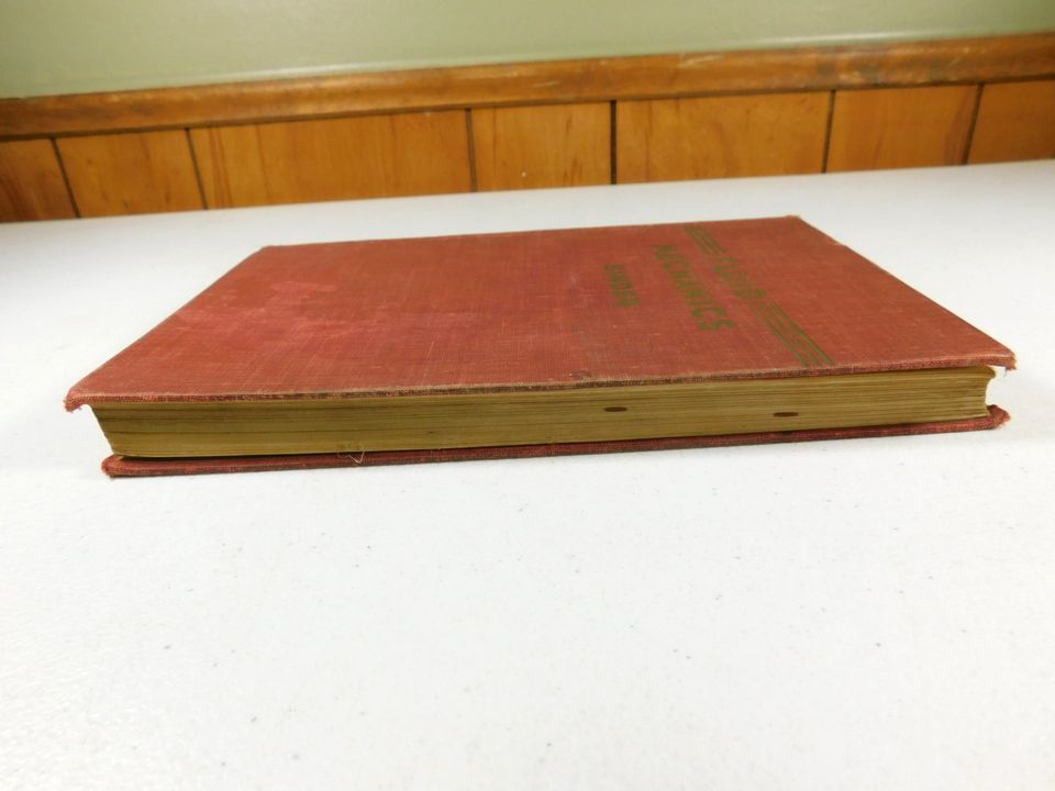 Vintage 1943 Fluid Mechanics Binder Book