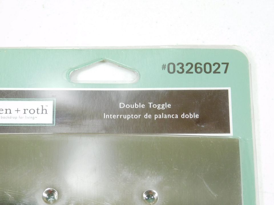 Allen Roth Double Toggle Satin Nickel Light Switch Cover Wallplate