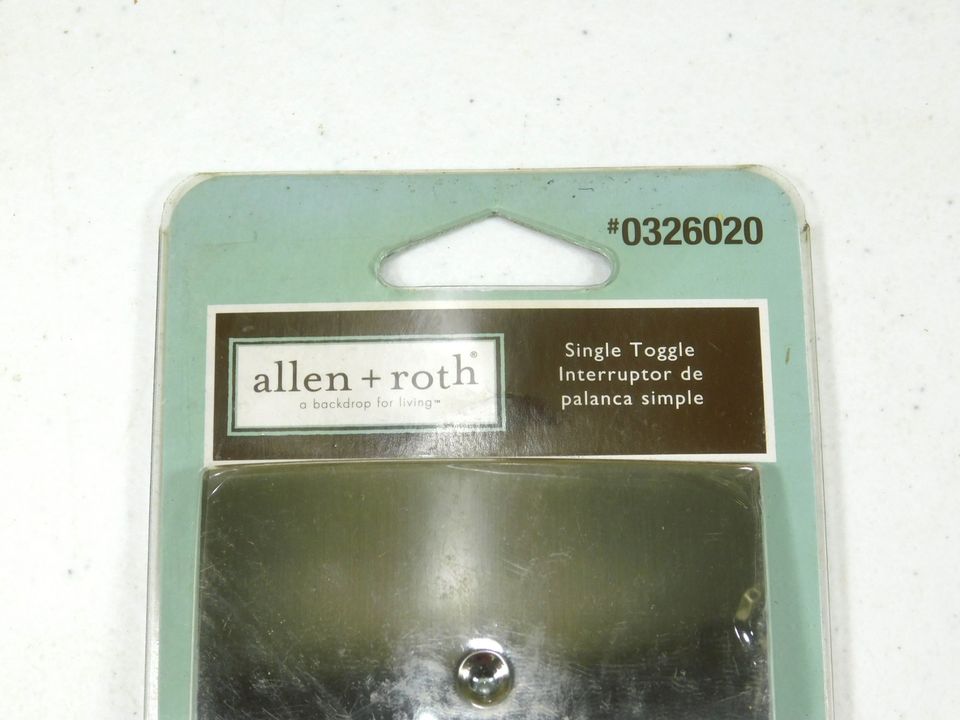 Allen Roth Single Toggle Satin Nickel Finish Light Switch Cover Wallplate