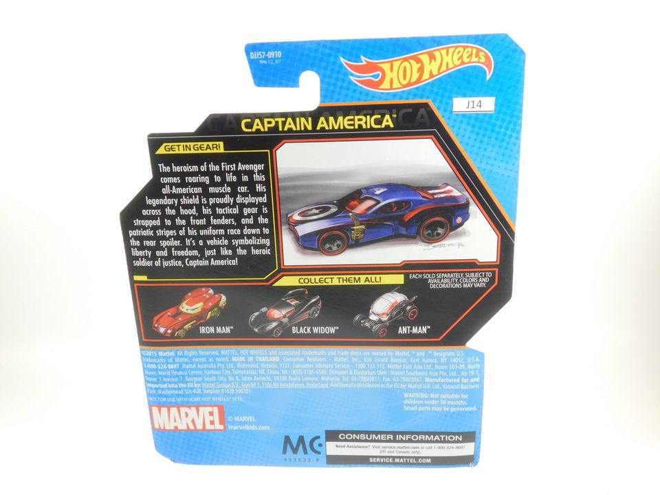 Hot Wheels Captain America Civil War Car