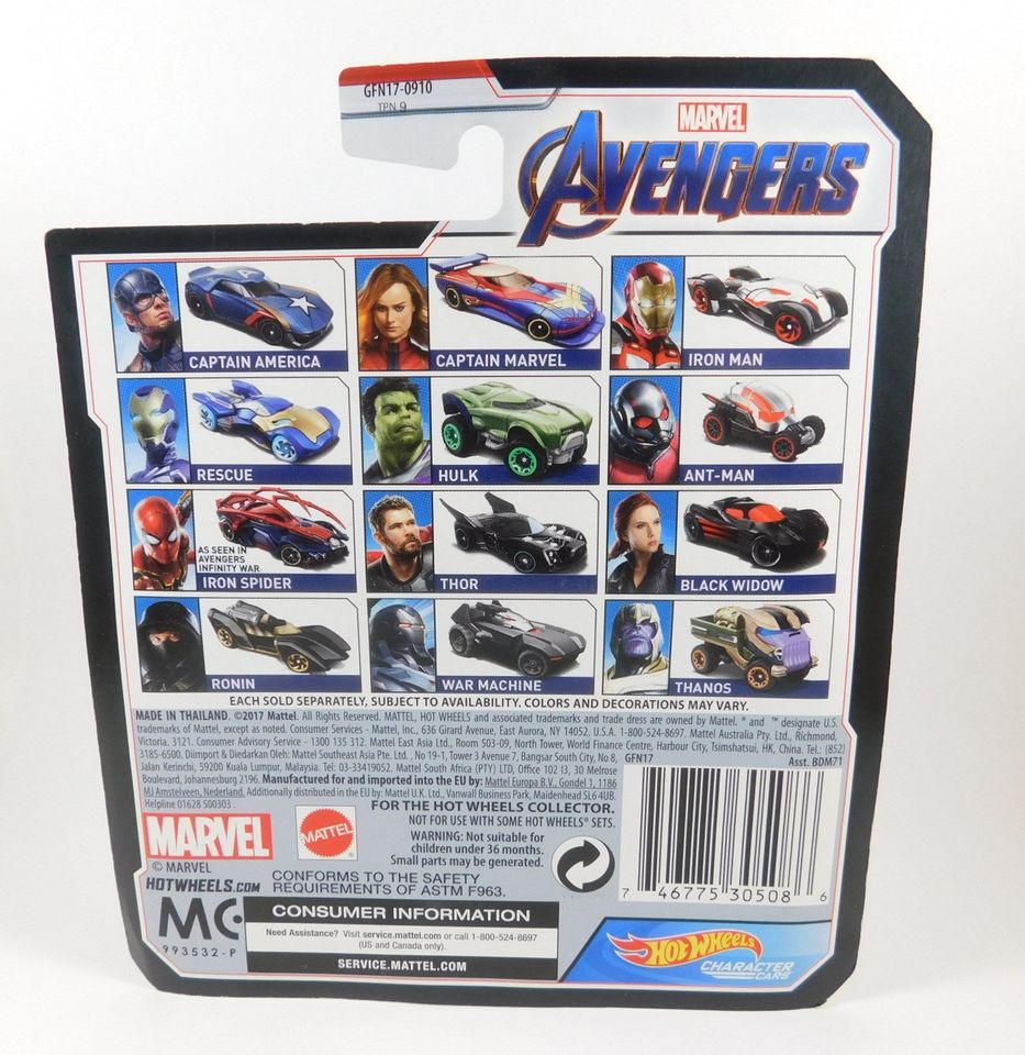 Hot Wheels Marvel Avengers Ant-Man Character Car