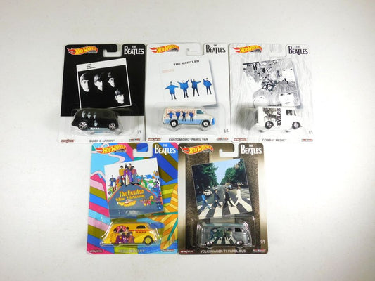 5 Hot Wheels The Beatles Car Set with Real Rider Wheels